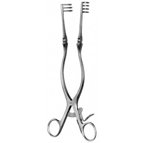 Adson Baby Retractor, Sharp, 3×4 Prongs, 16cm