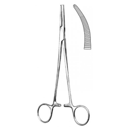 Adson Hemostatic Forceps, Curved, 1×2 Teeth, 18cm
