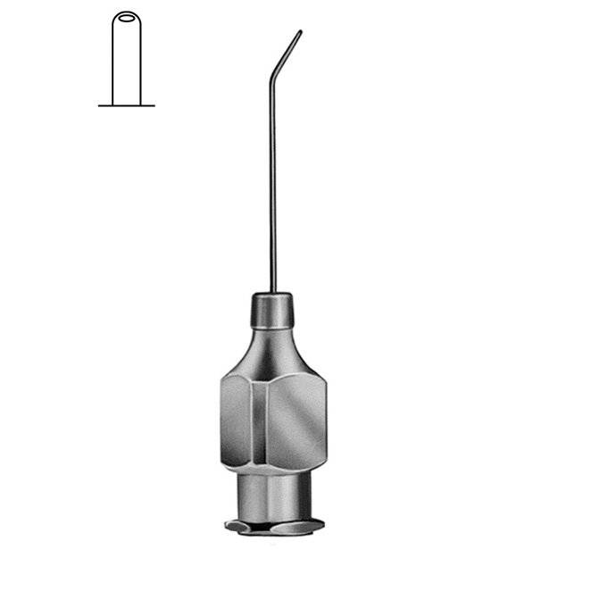 Air Injection Cannula, 45° Angled, 27gauge, 5mm from tip to bend