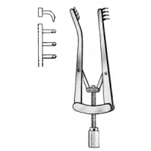 Alm Retractor, Sharp, 7cm