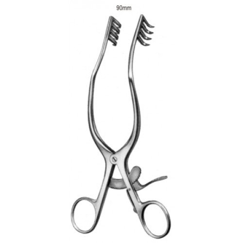 Anderson Adson Retractor, 4×4 Prongs, Sharp, 19.5cm