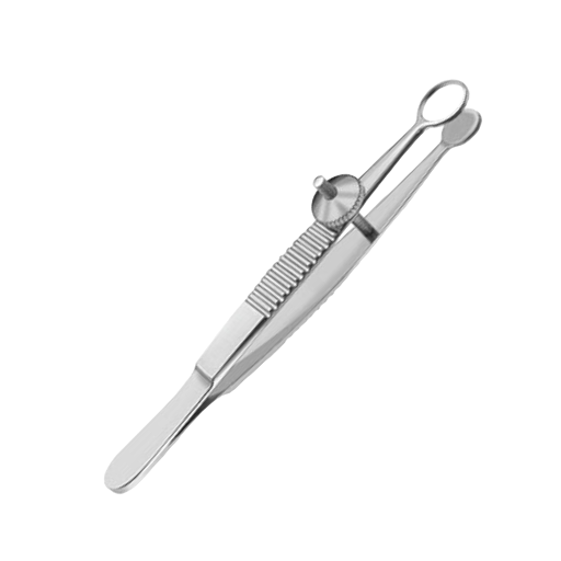Ayer Chalazion Forceps Tweezers, 10mm Diameter, Solid Blade, Stainless Steel, 9cm
