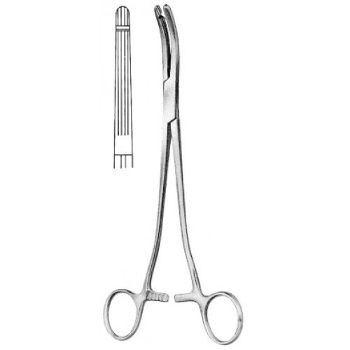 Ballentine Hysterectomy Forceps, Straight, 1 Tooth, 21cm