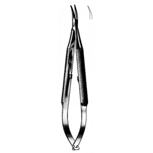 Barraquer Troutman Needle Holder with catch Curved 10cm