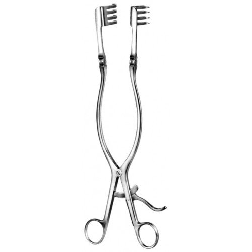 Beckmann Adson Retractor 4×4 Prongs, 45x25mm, Sharp, 31cm
