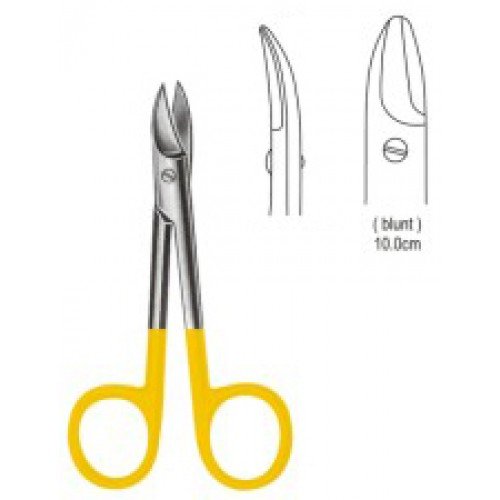 Beebee Scissors blunt Curved 10cm Tungsten Carbide
