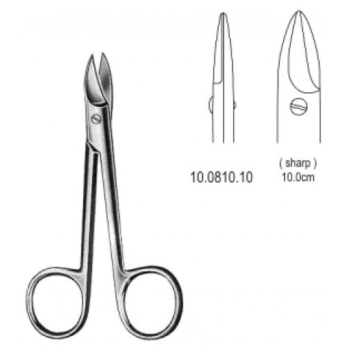 Beebee Scissors, Sharp/Sharp, Straight, 10cm