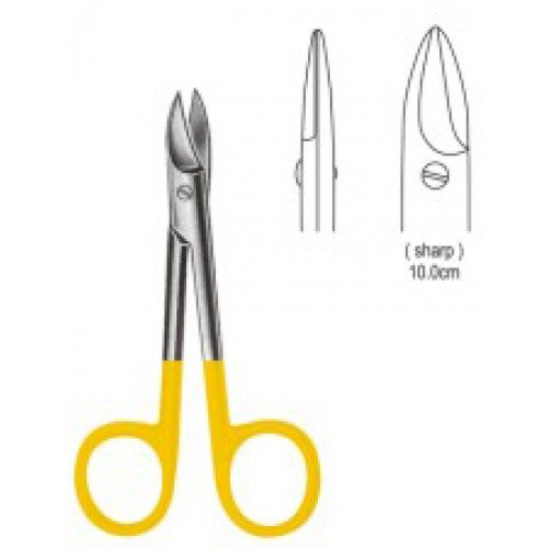 Beebee Scissors, Sharp/Sharp, Straight, Tungsten Carbide, 10cm