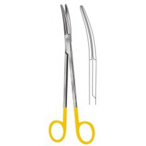BOETCHER Tonsil Scissors Curved 18cm Tungsten Carbide