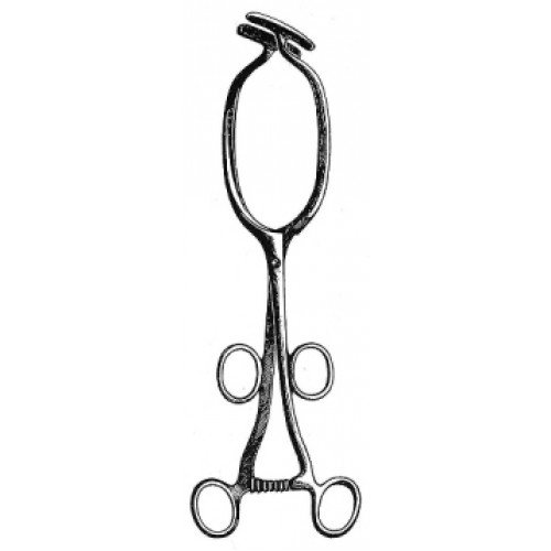 Bonney Vaginal Forceps T-Shaped, 27cm