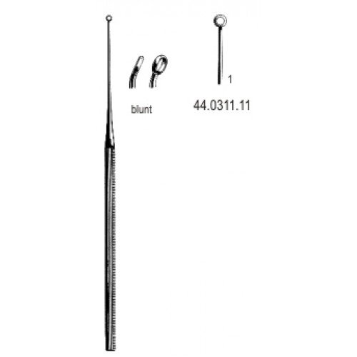 Buck Ear Curette Curved blunt, 1, 16.5cm