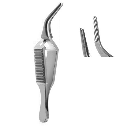 Bulldog Atraumatic Clamp, Angled, Tip 10.0mm, 5cm