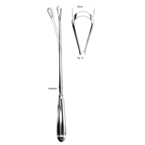 Bumm Curette bl malleable 25mm, 34cm Fig.13