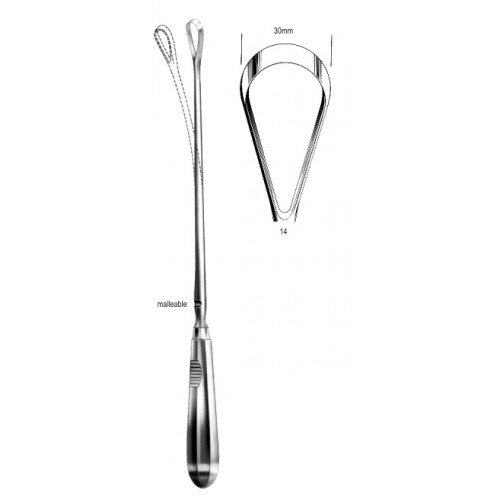 Bumm Curette bl malleable 30mm, 34cm Fig.14