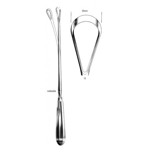 Bumm Curette bl malleable 35mm, 34cm Fig.15