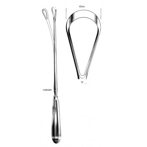 Bumm Curette bl malleable 40mm, 34cm Fig.16