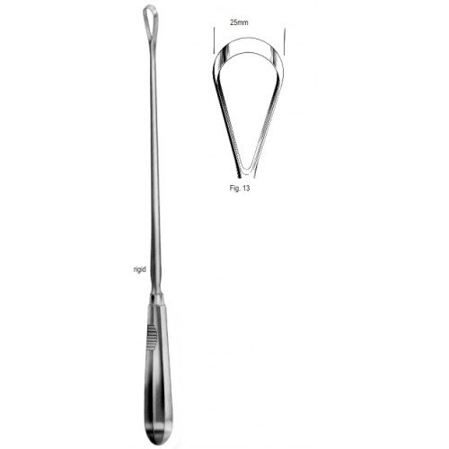 Bumm Curette blunt rigid 25mm, 34cm Fig.13