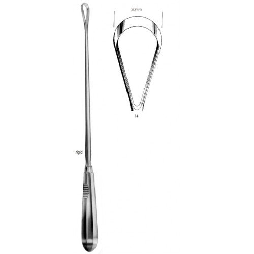 Bumm Curette blunt rigid 30mm, 34cm Fig.14