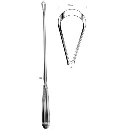Bumm Curette blunt rigid 35mm, 34cm Fig.15