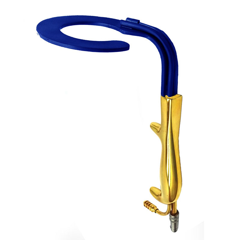 C Circular Breast Augmentation Retractor, Insulated, Anti Clockwise with Fiber Optic and Suction Tube, Internal Diagram 50mm, External Diagram 85mm,18cm