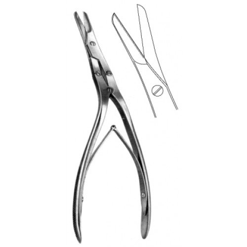 Caplan Septum Scissors Serrated angled shaft 20cm