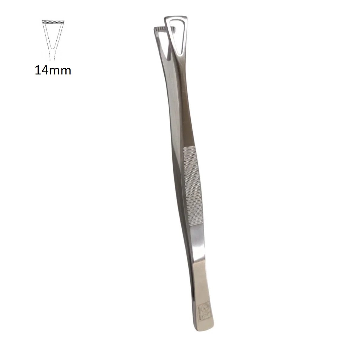 Collin Duval Tissue Forceps, 14mm jaws, 20cm