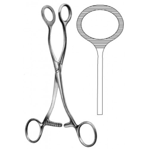 Collin Tongue and Organ Holding Forceps 17cm