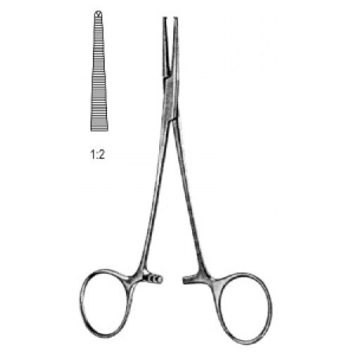 Crile Hemostatic Artery Forceps, Straight, Delicated, 1×2 Teeth, 14cm