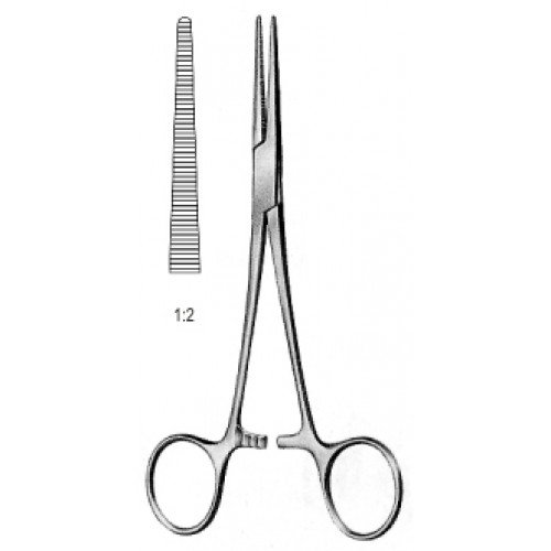 Crile Rankin Hemostatic Artery Forceps, Straight, 1×2 Teeth, 16cm