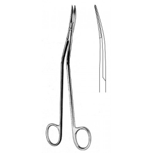 DANDY Neurosurgical Scissors Curved 17cm