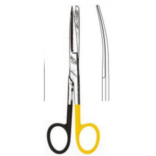 Deaver Scissors, Curved, Sharp/Blunt, Supercut, Tungsten Carbide, 14cm