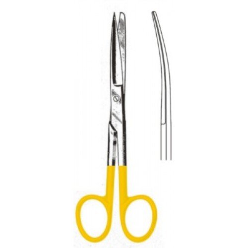 Deaver Scissors, Curved, Sharp/Blunt, Tungsten Carbide, 14cm