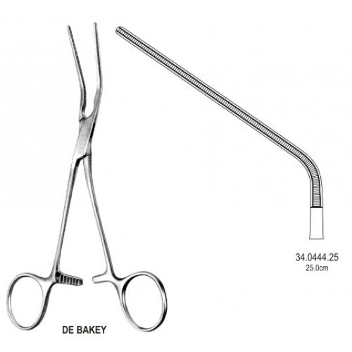 DeBakey Atraumatic Blood Vessel Forceps, 45° degree, 25cm