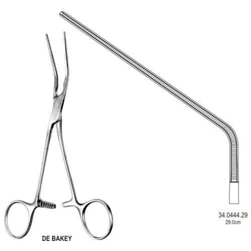DeBakey Atraumatic Blood Vessel Forceps, 45° degree, 29cm