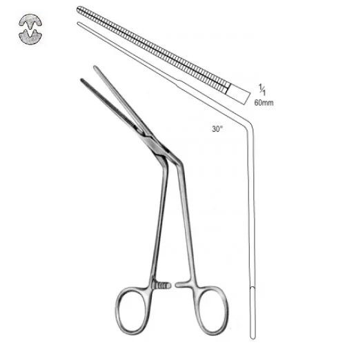 DeBakey Iliac Atraumatic Clamp, 30° Degree (60° Degree), 20.5cm