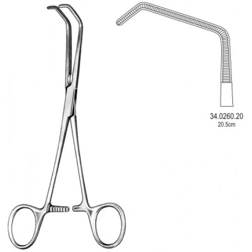 DeBakey-Satinsky, Beck Vena Cava, Clamp, Tangential Occlusion, 21cm