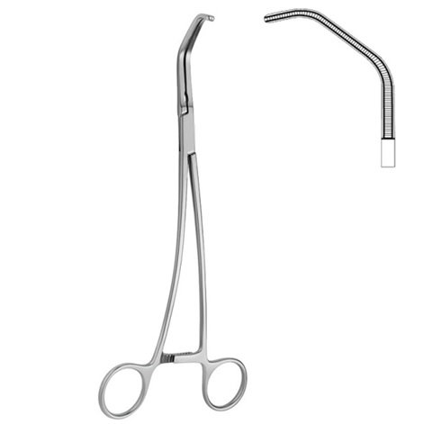 Debakey Satinsky Cardiothoracic, Vena Cava Clamp, Curved, Fig.3, 25cm