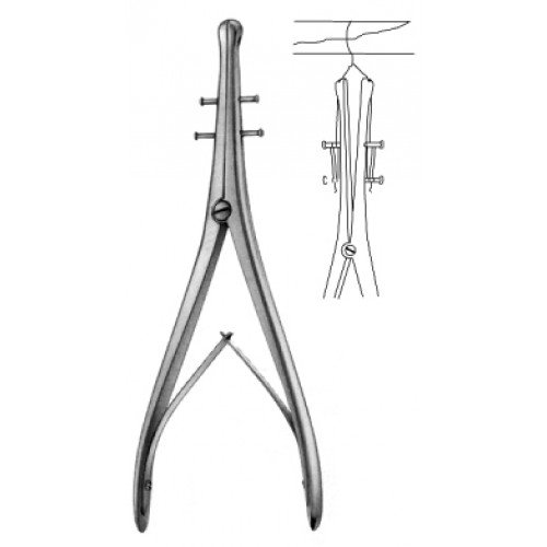 Demel Bone Wire Forceps 28cm