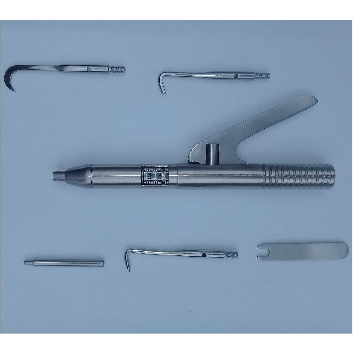 Dental Automatic Crown and Bridge Remover Gun Set, with 5 pieces, Spring Loaded