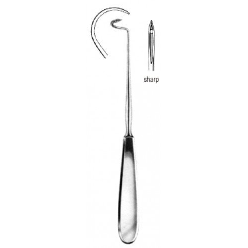 Deschamps Ligature Needle sharp left 21cm