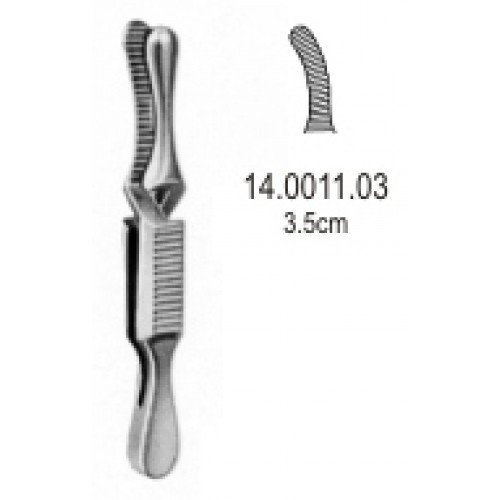 Dieffenbach Bulldog Hemostatic Forceps, Curved, 4cm