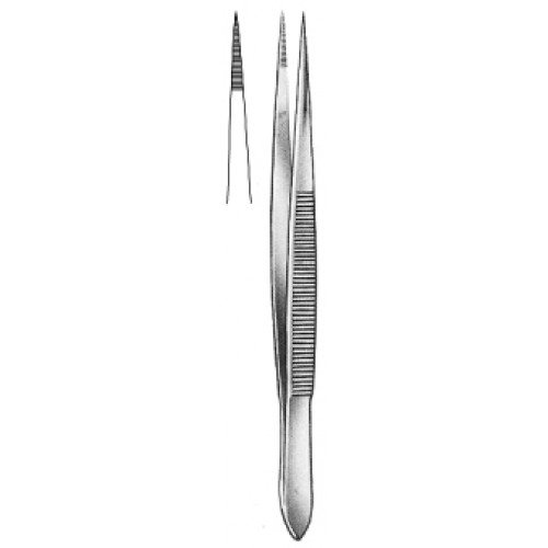 Fine Pattern Dressing Forceps, Serrated, Straight, Delicated, 12.5cm