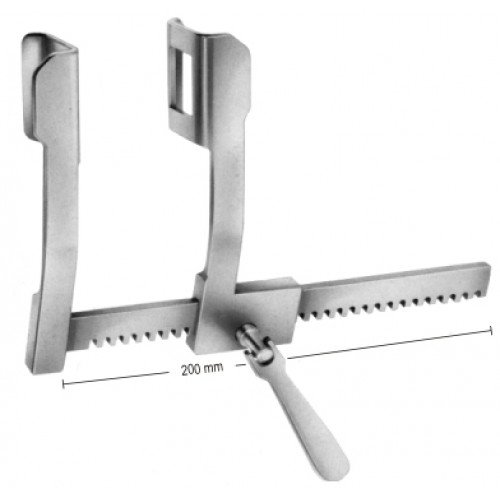 Finochietto Rib Spreader 36x45mm, 140mm Aluminium