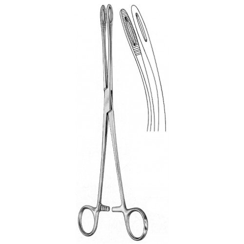Foerster Swab Forceps, Narrow Curved, 25cm