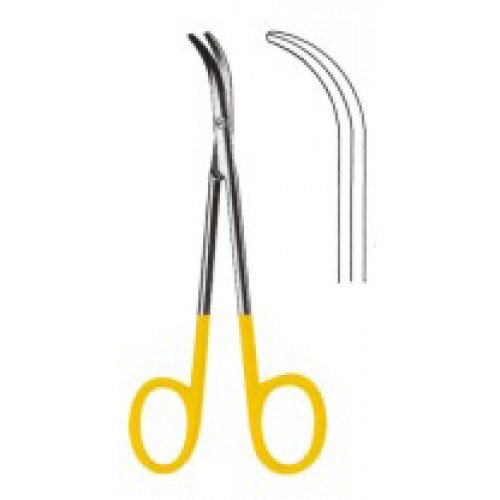 Fomon Dissecting Scissors Curved 13.5cm Tungsten Carbide