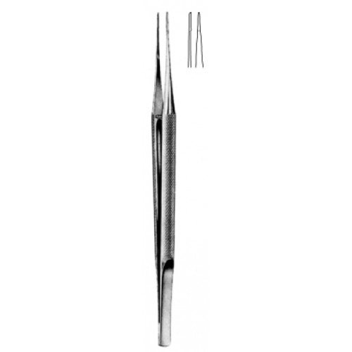 Gomel Micro Forceps with Platform, Smooth, Round Handled, 18cm