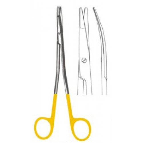 Gorney Face Lift Scissors toothed Curved 15cm Tungsten Carbide