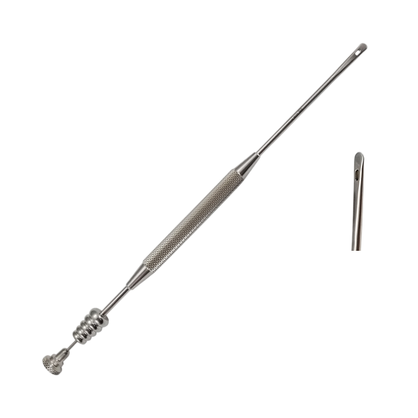 Gorney (Freer) Septum Suction Elevator, 3mm Blunt and Round Tip, Straight, Total Length 20cm