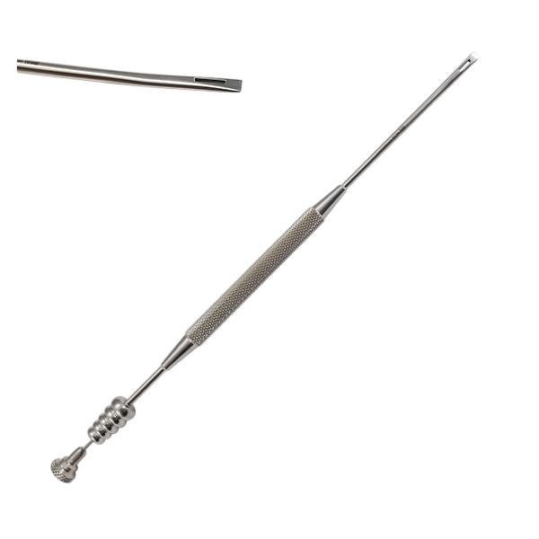 Gorney (Freer) Septum Suction Elevator, 3mm Semi-Sharp Square working Tip, Curved, Total Length 20cm