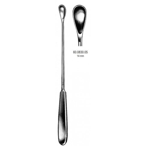 Gourdet Uterine Scoop blunt 14mm, 28cm